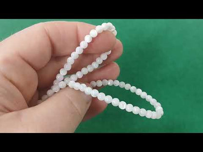 White Mother Of Pearl Beads Plain Round 6mm Strand Of 60+