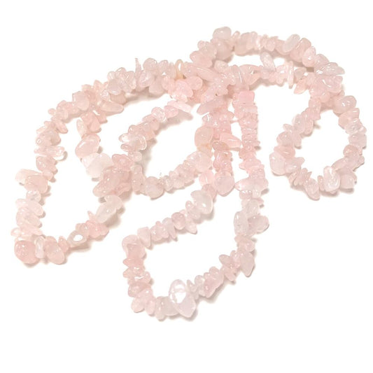 Pink Rose Quartz Beads Chip 5-8mm Long Strand Of 200+-0