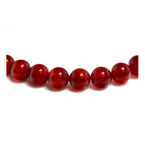 Red Carnelian Beads Plain Round 8mm Strand Of 45+-0