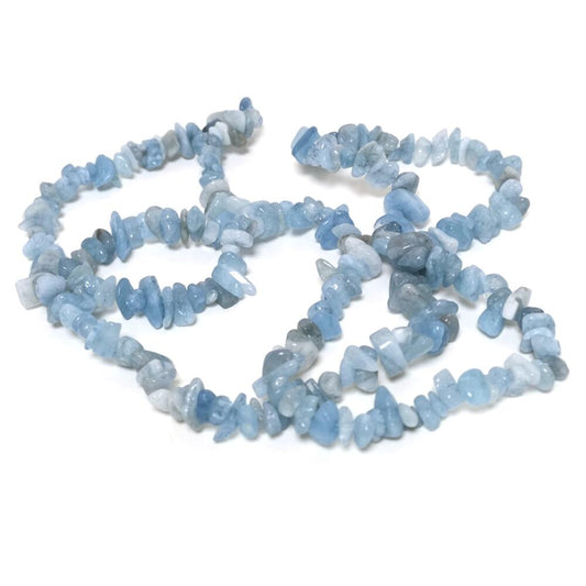 Pale Blue Aquamarine Beads Chip 5-8mm Long Strand Of 200+-0