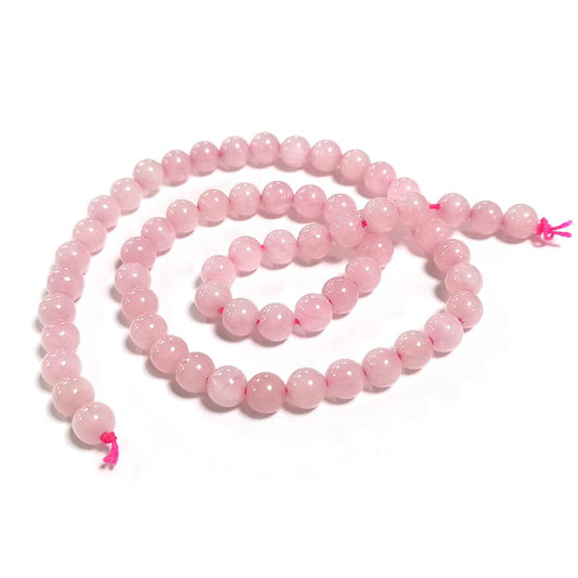 Pink Rose Quartz Beads Plain Round 6mm Strand Of 60+-0