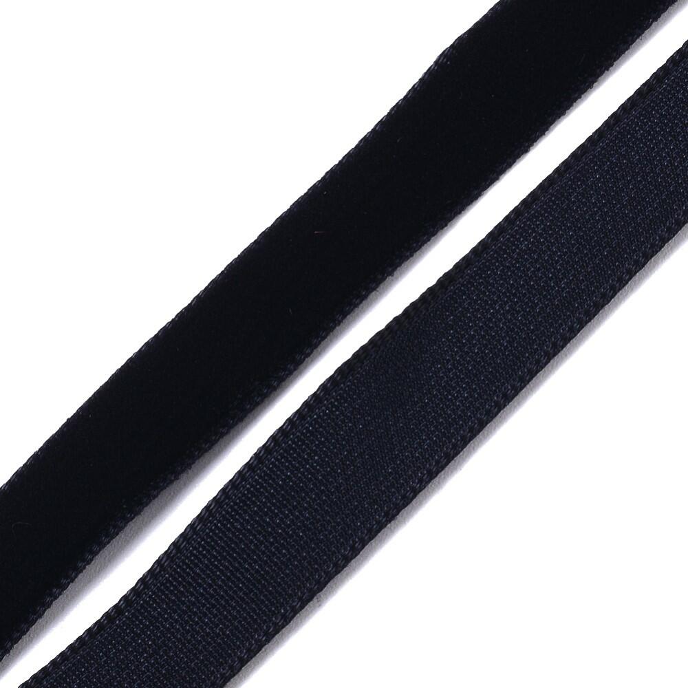 Velvet Ribbon Black 5M Continuous Length 3mm Wide-0