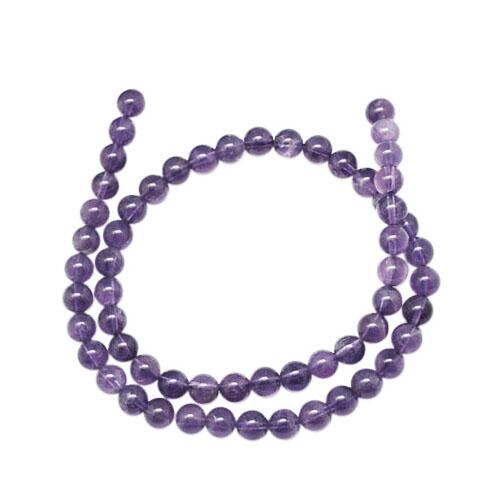 Purple Amethyst Beads Plain Round 4mm Strand Of 90+-0