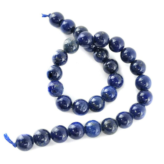 Blue Lapis Lazuli Beads Plain Round 6mm Strand Of 32+-0